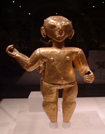 gold figure from South America at the Met