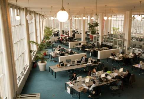 photo of open office style at Van Nelle Office