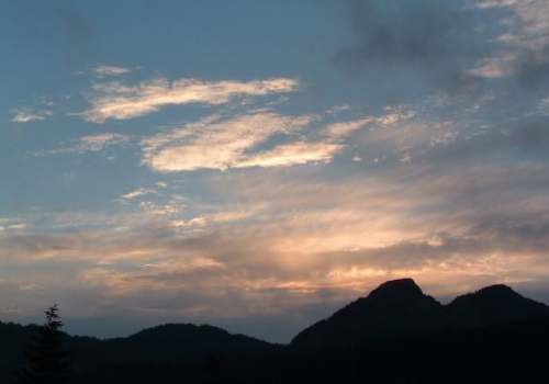 photo of sunset in Mount Rainier National Park by John Hunter